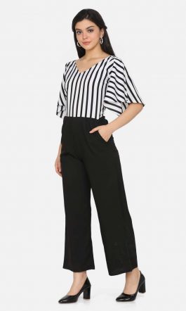 Eavan Black & White Stripe Jumpsuit