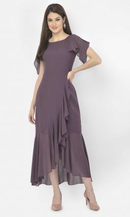 Eavan Purple High Low Dress