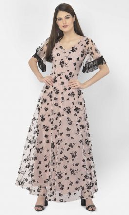 Eavan Pink Printed Maxi Dress