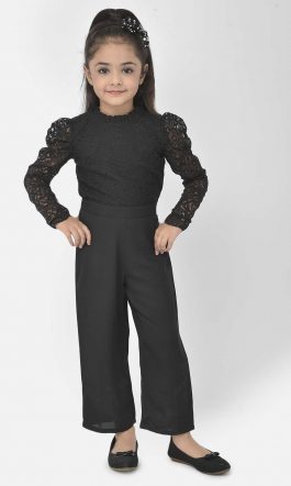 Eavan Girl Black Lace Jumpsuit