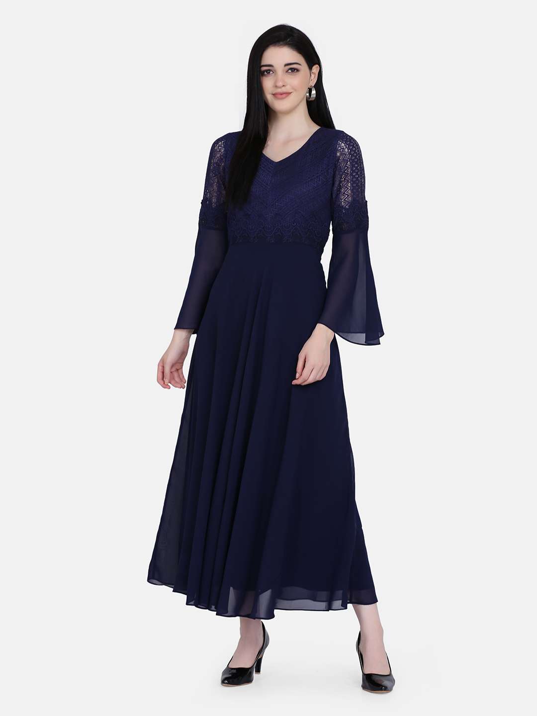 Eavan Navy Blue Maxi Dress | eavan