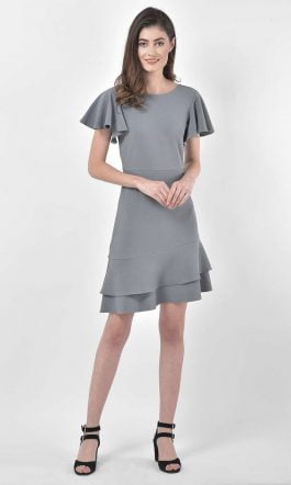 Eavan Grey Layered Dress