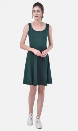 Eavan Emerald Green Skater Dress