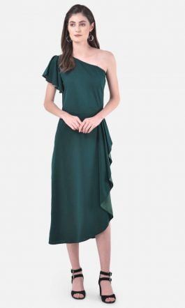 Eavan Green Asymmetrical Dress