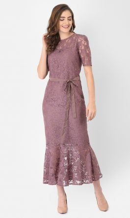 Eavan Lavender Tiered Maxi Dress